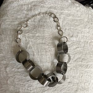 Silver link necklace
